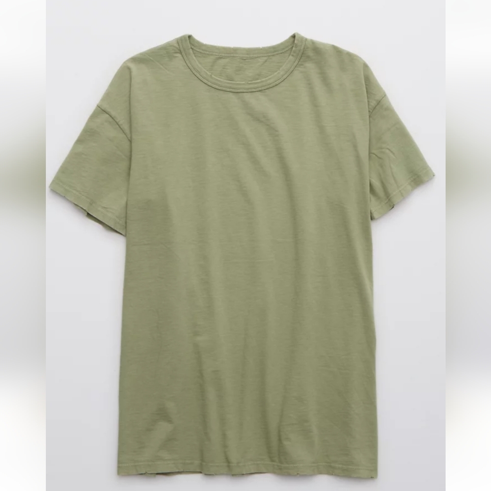 Aerie Distressed Basic Boyfriend T-Shirt XL